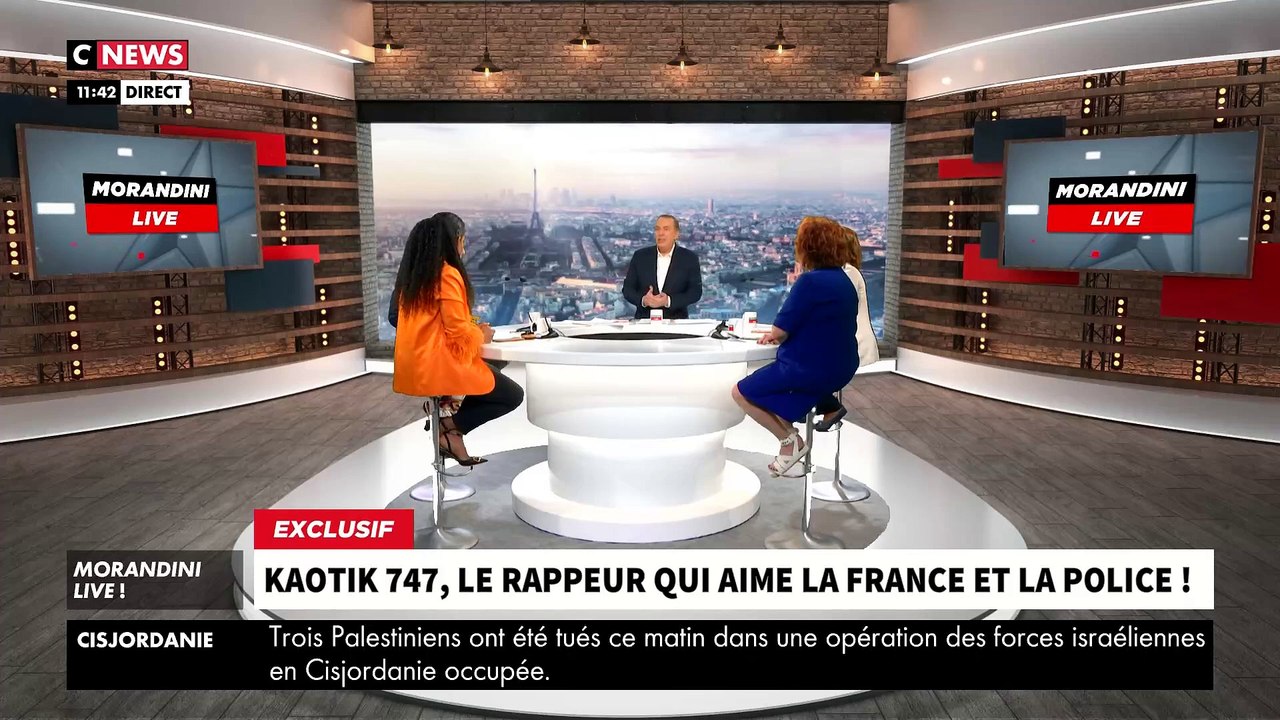 EXCLU - Menacé de mort pour avoir défendu la France et la police, le rappeur Kaotik747 brise le silence sur le plateau de "Morandini Live": "Il y a eu des menaces sur mes enfants. J’ai du mal avec tout ça" - VIDEO