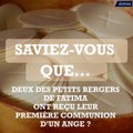 Saviez-vous que... deux des petits bergers de Fatima ont reçu leur Première Communion d'un ange ?