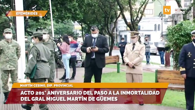Acto 201° aniversario del paso a la inmortalidad del Gral Miguel Martín De Güemes