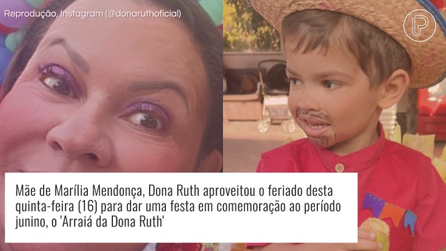 Filho de Marília Mendonça, Leo encanta convidados em festa junina promovida pela avó, Ruth. Fotos!