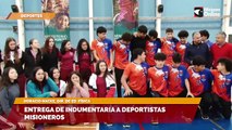 Entrega de indumentaria a deportistas misioneros