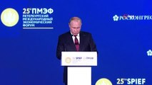 Rusya Devlet Başkanı Vladimir Putin, Ekonomi Forumunda yaptığı konuşmada, 