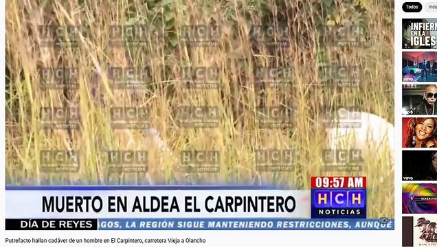 Putrefacto hallan cadáver de un hombre en El Carpintero, carretera Vieja a Olancho