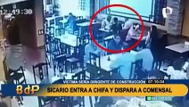 Sicario ingresa a chifa y asesina de nueve disparos a dirigente de construcción en SJM