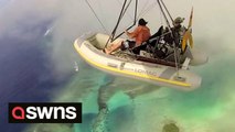 Aussie man pilots hand-built flying boat to get the perfect snaps