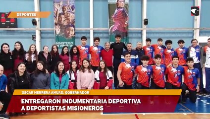 Download Video: Entregaron indumentaria deportiva a deportistas misioneros