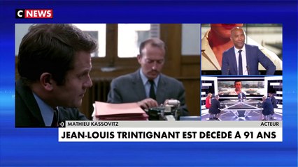 Download Video: «Il faisait partie de ces acteurs mythiques et rares qui ont été très généreux et complets» témoigne sur CNews Mathieu Kassovitz à propos de l'acteur Jean-Louis Trintignant,