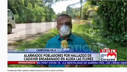 Ensabanado hallan supuesto cadáver humano en la CA-5, sector Las Flores
