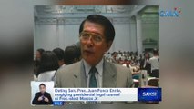 Dating Sen. Pres. Juan Ponce Enrile, magiging presidential legal counsel ni Pres.-elect Marcos Jr. | Saksi