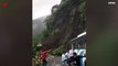 Watch as a Landslide Nearly Pushes a Bus off a Cliff