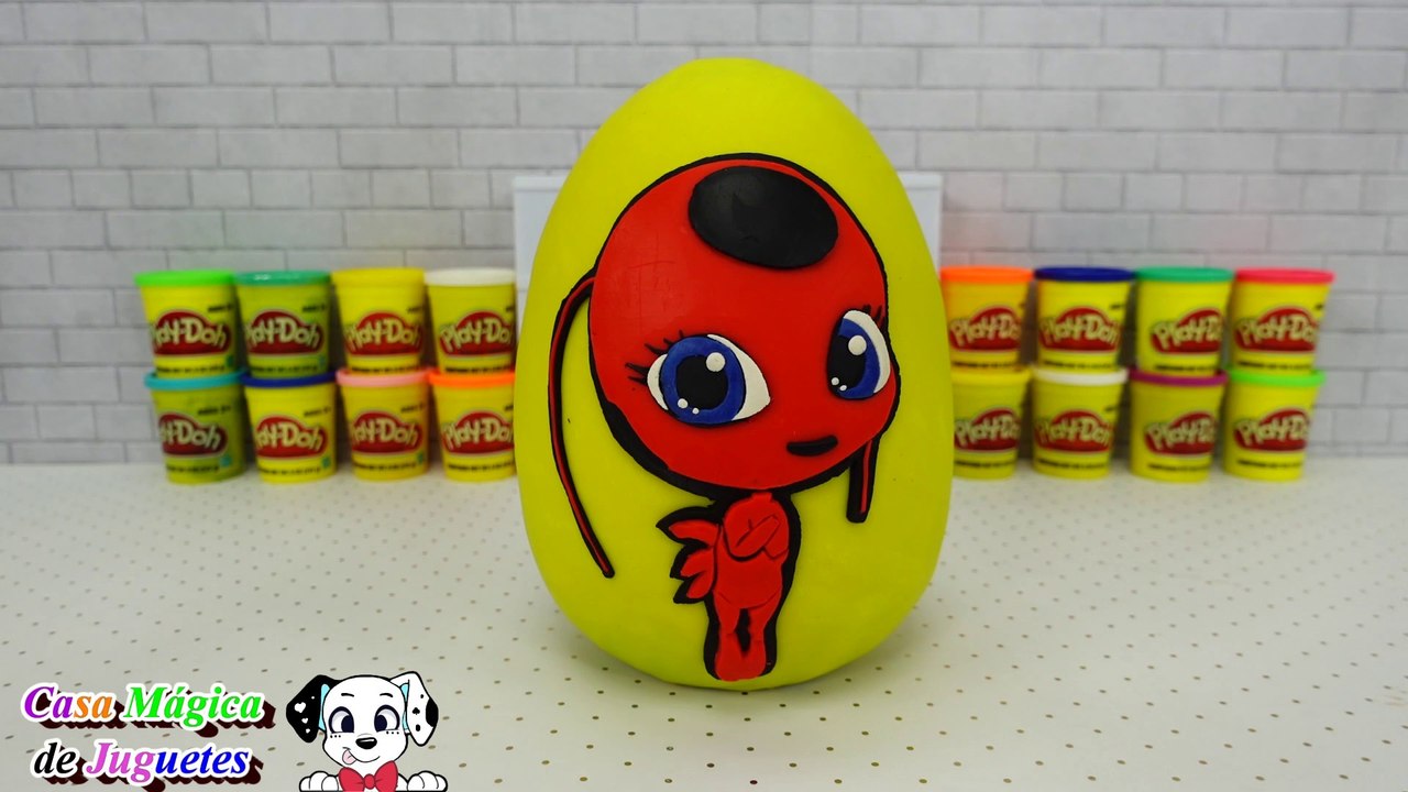 Huevo Gigante Sorpresa de Plastilina Playdoh de TIKI Ladybug