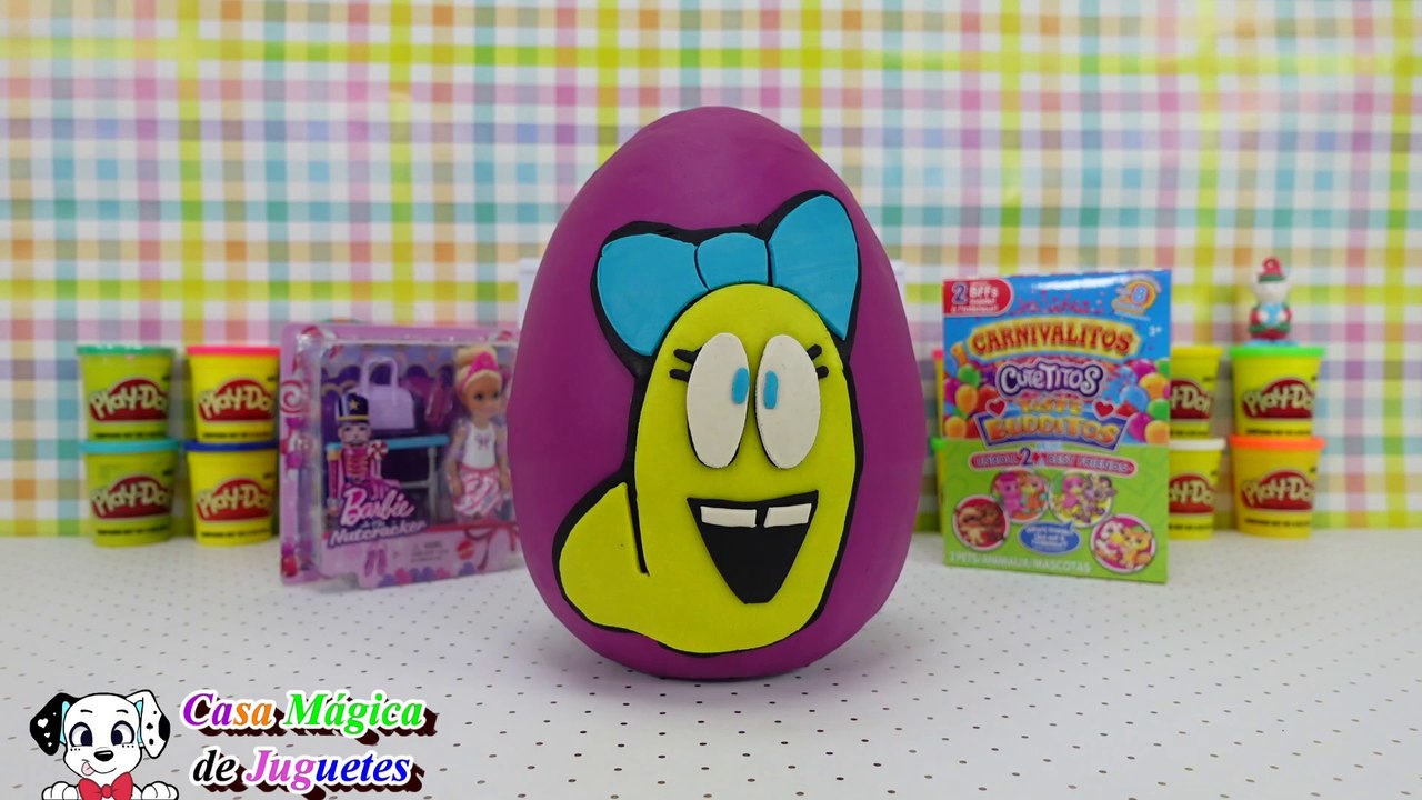 Huevo Sorpresa Gigante de Oruga Valentina de Pocoyo de Plastilina