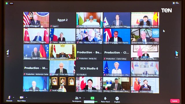 كلمة الرئيس السيسي في قمة منتدى الاقتصاديات الكبرى حول الطاقة وتغير المناخ