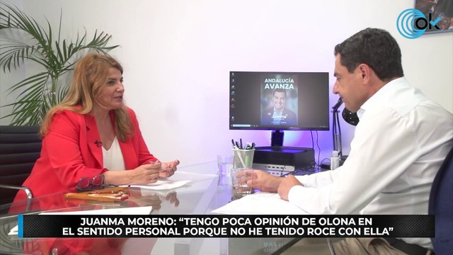 Juanma Moreno: Tengo poca opinión de Olona en el sentido personal porque no he tenido roce con ella