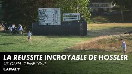 Hossler chanceux avec un rebond favorable sur le tableau de scores - US Open 2ème tour