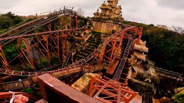 Indiana Jones Roller Coaster (Disneyland Paris Theme Park - Paris, France) - 4k Roller Coaster POV Video