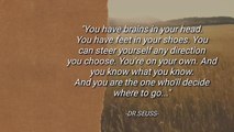 20 quotes from DR.Seuss about inspiration, life, humor, problems and. Very worth to reading and listening..