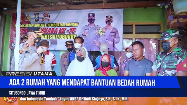 Baksos Hari Bhayangkara, Polres Situbondo Bedah Rumah Warga di Desa Pesisir Besuki