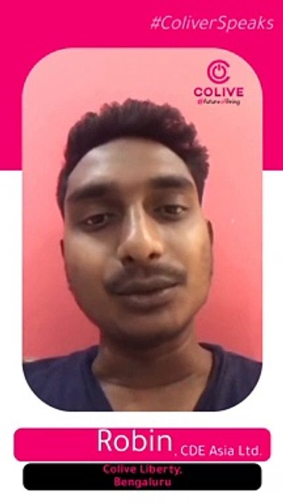 Colive Review - Mr. Robin reviews Colive Liberty Bengaluru - Happy Customer Reviews Colive - Coliver speaks