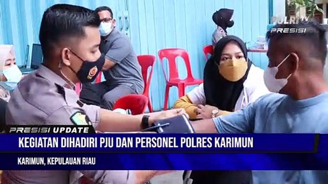 Dalam Rangka Hari Bhayangkara Ke-76, Polres Karimun Gelar Vaksinasi Covid-19 Serentak