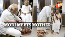 Prime Minister Narendra Modi Visits Mother As She Enters 100th Year Of Life