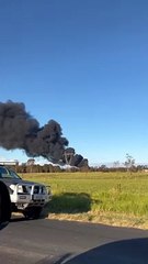 Dapto Substation in Yallah Bay on fire