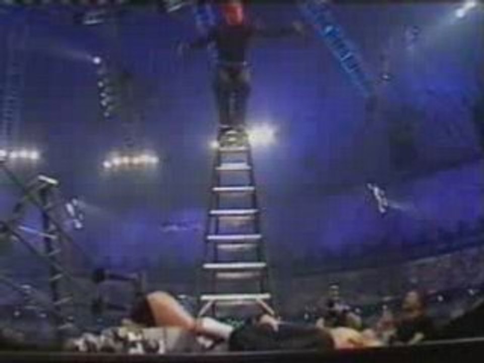 WWE - Jeff Hardy swanton off the ladder