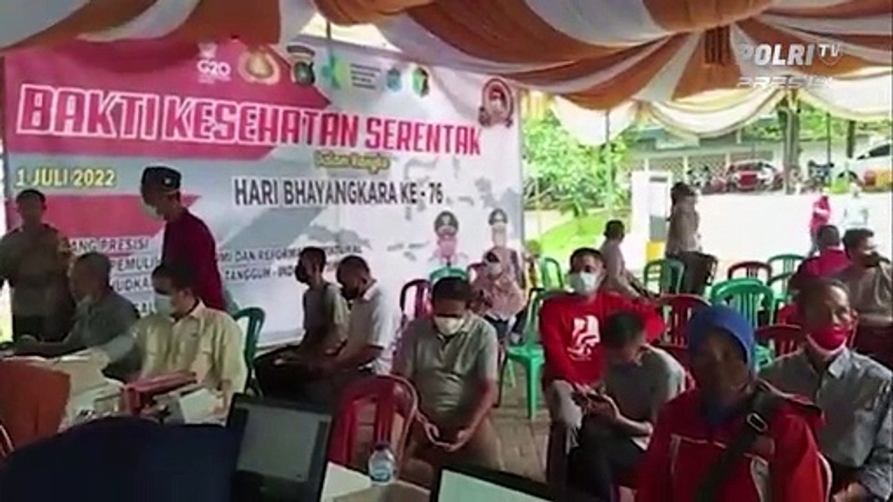 Peringati Hari Bhayangkara Ke-76,  Polda Babel Gelar Bakti Kesehatan Berupa Pelayanan Operasi Bibir Sumbing, Khitanan, Pengobatan Gratis Dan Vaksinasi