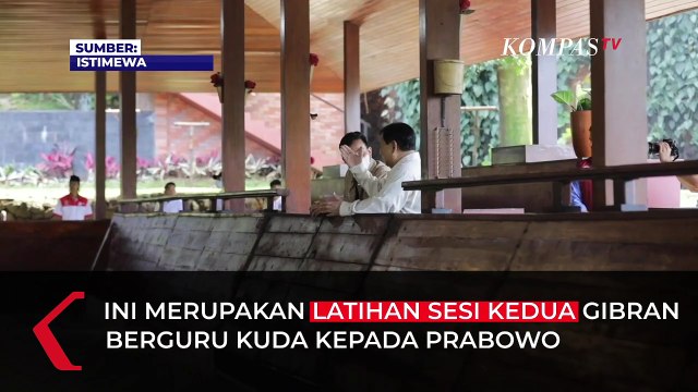 Momen Gibran Antusias Latihan Berkuda Kepada Prabowo