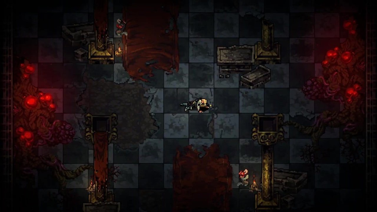 There is no light - trailer: souls-like-actiontitel mit pixelart