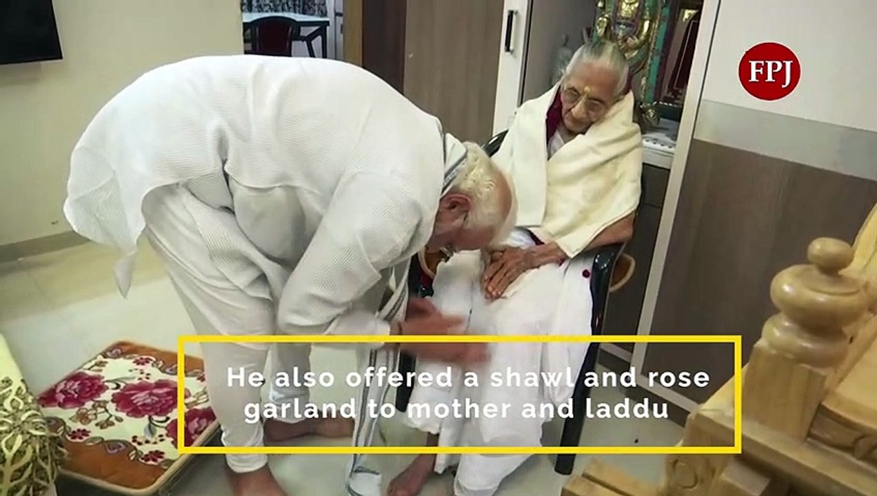 PM Modi celebrates mothers 100th Birthday