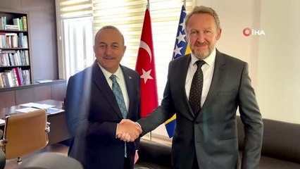 Bakan Çavuşoğlu, SDA Partisi lideri İzzetbegoviç ile görüştü