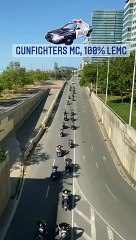 Concentación de moteros en Barcelona