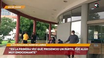 “Es la primera vez que presencio un parto, fue algo muy emocionante”