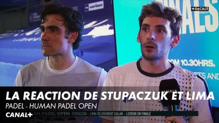 La réaction de Stupaczuk et Lima après leur qualification en finale - Human Padel Open
