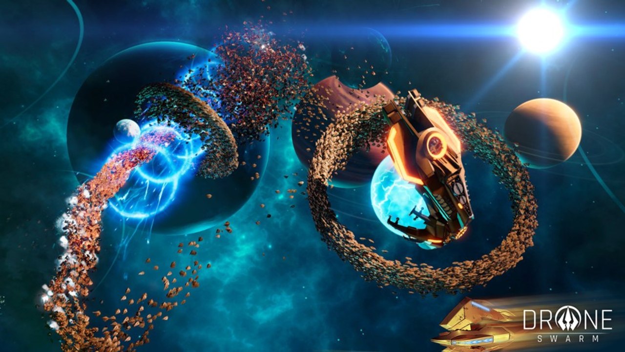 Exklusiver gameplay-trailer zu drone swarm zeigt die mächtigen mini-maschinen in aktion