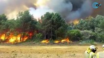 Imágenes del incendio en la Sierra de la Culebra (Zamora)