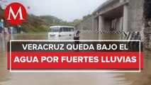 Reportan inundaciones tras fuertes lluvias en Xalapa, Veracruz
