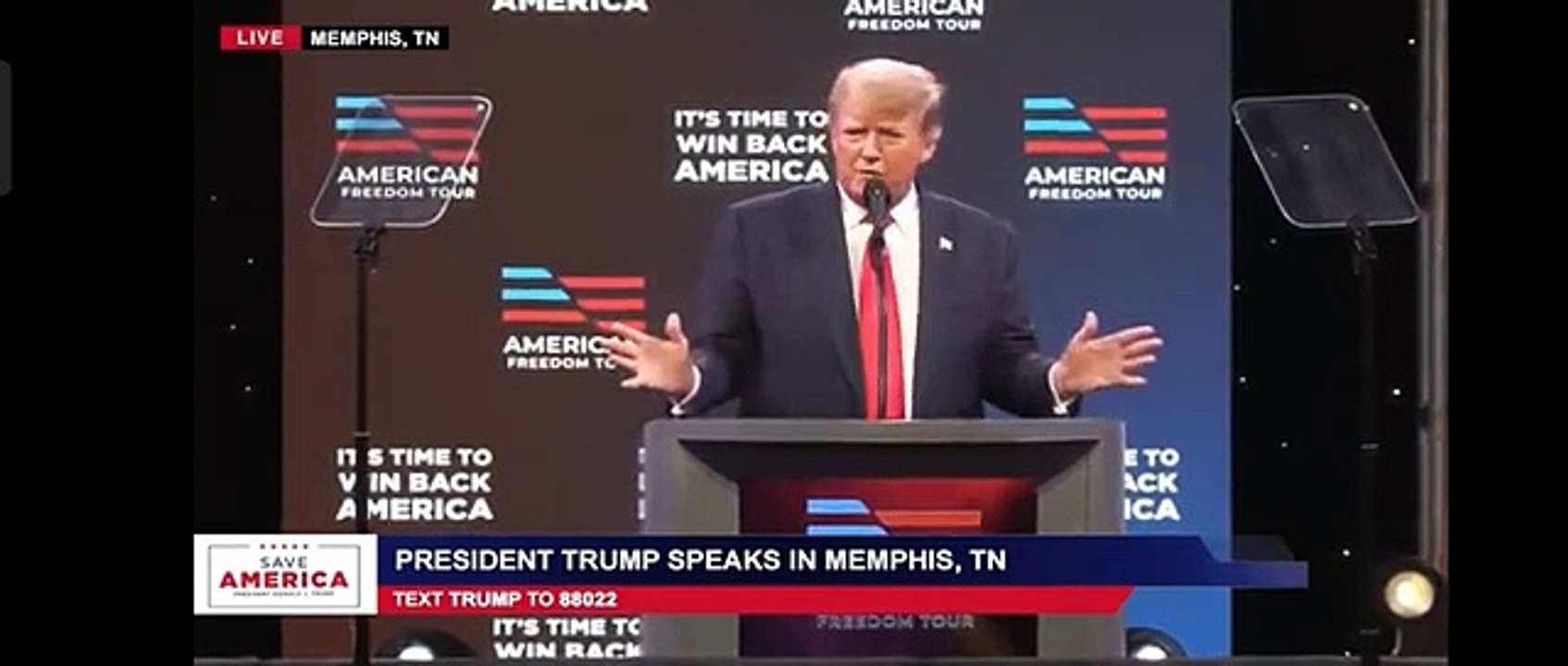 Trump Speaks At The American Freedom Tour In Memphis, TN 6/18/2022