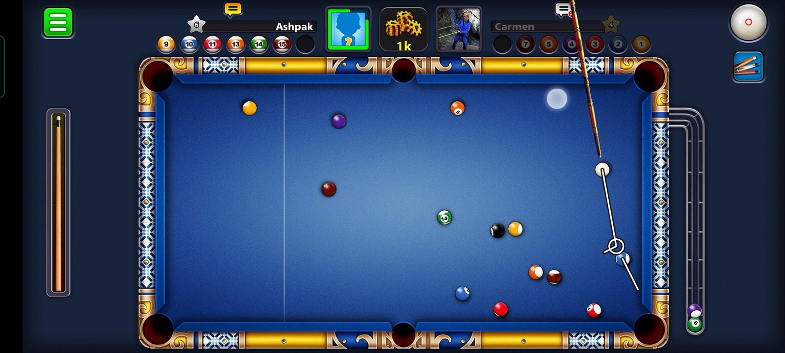 pool ball game in italiyan