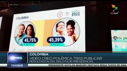 Colombia: Se muestra video con resultados del balotaje sin cumplirse el proceso electoral