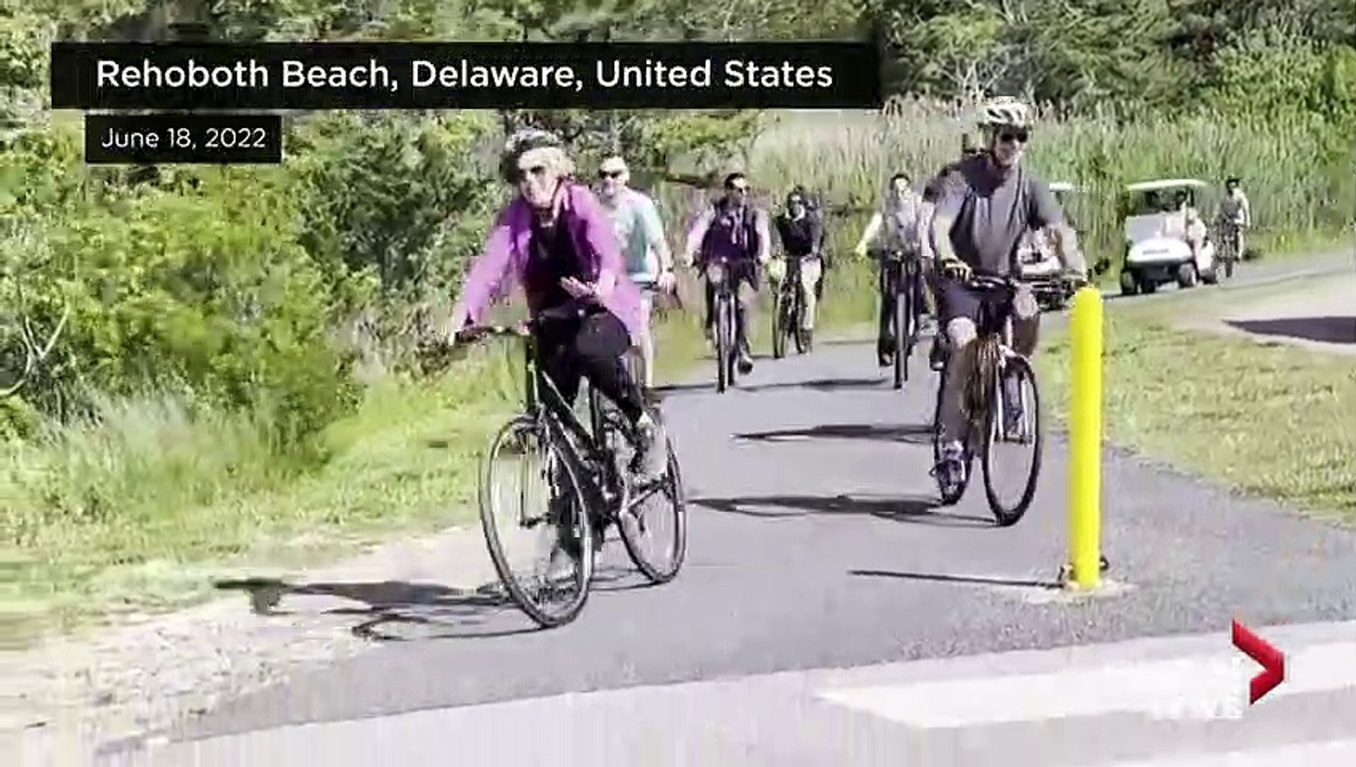 Joe Biden takes spill on bike near home in Delaware : Internet