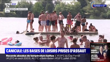 Download Video: Canicule: les bases de loisirs prises d'assaut samedi