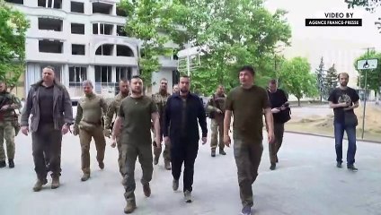 Zelensky pays first visit to south Ukraine's war-damaged Mykolaiv