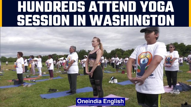 International Yoga Day 2022: Hundreds attend Yoga session in Washington|Oneindia news *International