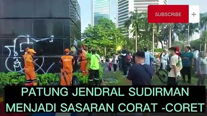 Patung Jenderal Sudirman Jadi Korban Vandalisme, Kembali Jadi Sasaran Corat-coret