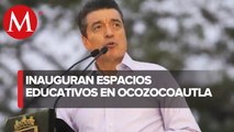 Rutilio Escandón inaugura espacios educativos en Ocozocoautla