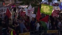 Protestas en Tel Aviv en contra de la invasión israelí de Cisjordania
