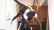 Acrobatic Duo Displays Flexibility and Strength While Doing Acro Yoga