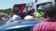 Şarampole devrilen hafif ticari araçtaki 6 kişi yaralandı